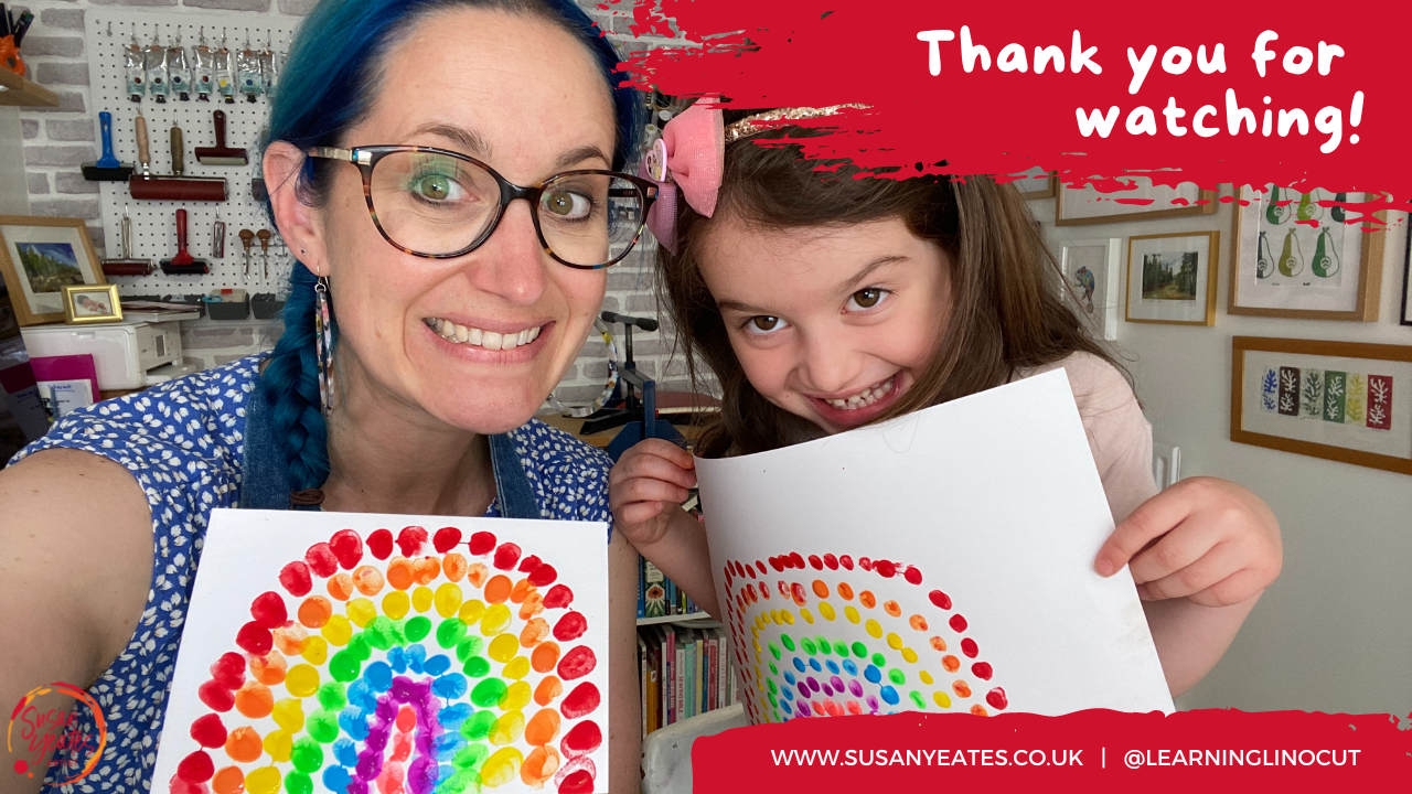 Fingerprint Rainbow Cards - Craft for Kids