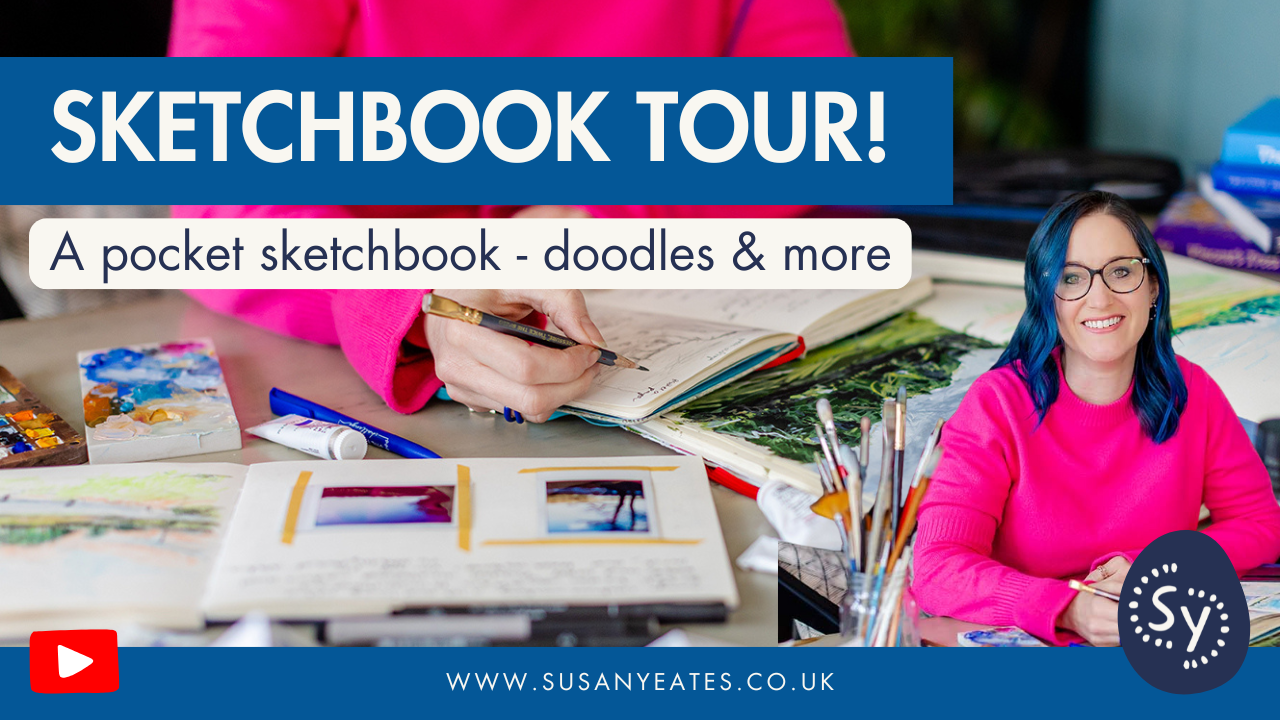 Sketchbook Tour - My Pocket Moleskin Sketchbook 2025 - doodles and more