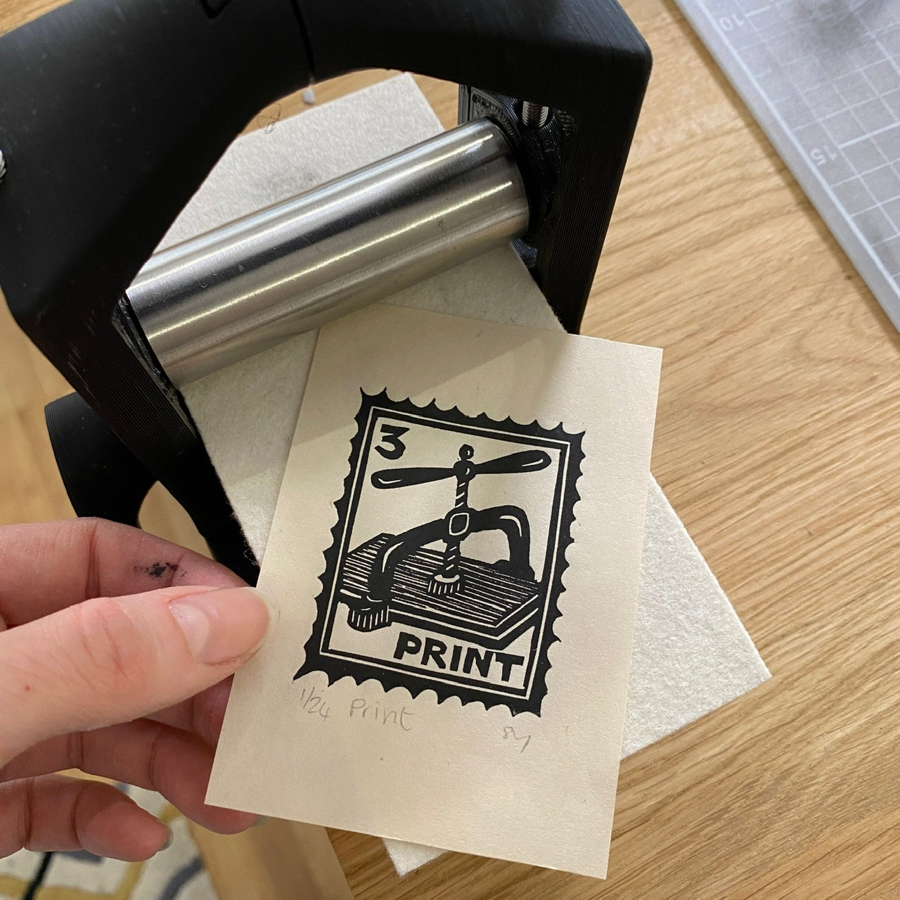 “Roll, Cut, Print”- The Full Stamp Collection of Linocuts (The Linocut Stamp Collection)