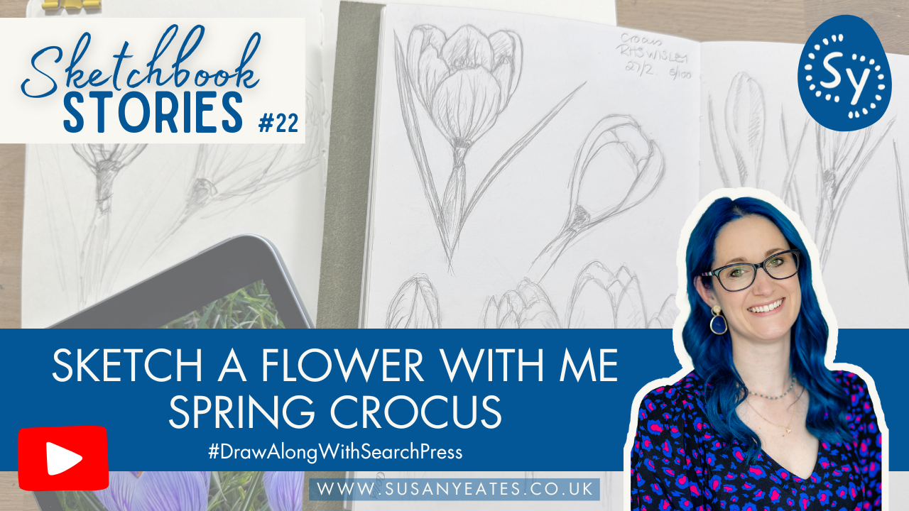 Sketch a Flower in Pencil - Spring Crocus - Sketchbook Stories Episode 22