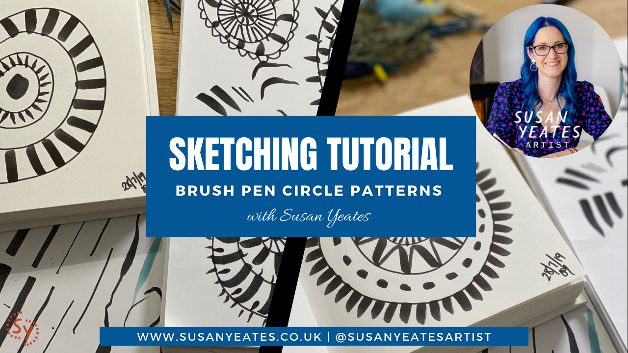 Sketching Tutorial: Brush Pen Circle Patterns