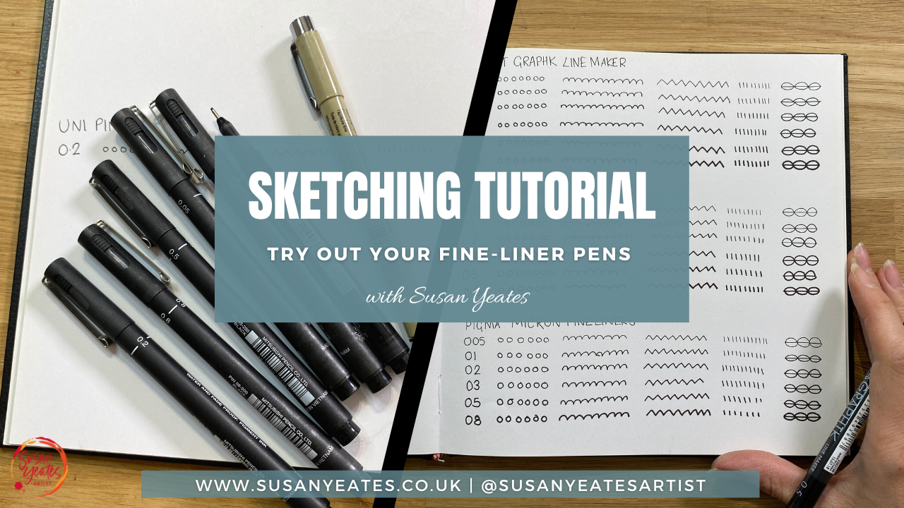 Sketching Tutorial: Try Out Your Fine Liner Pens!