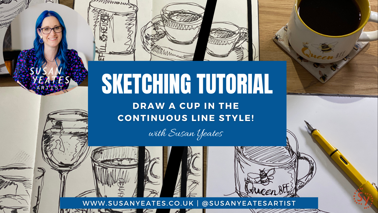 Sketching Tutorial: Draw a Cup in the Continuous Line Style