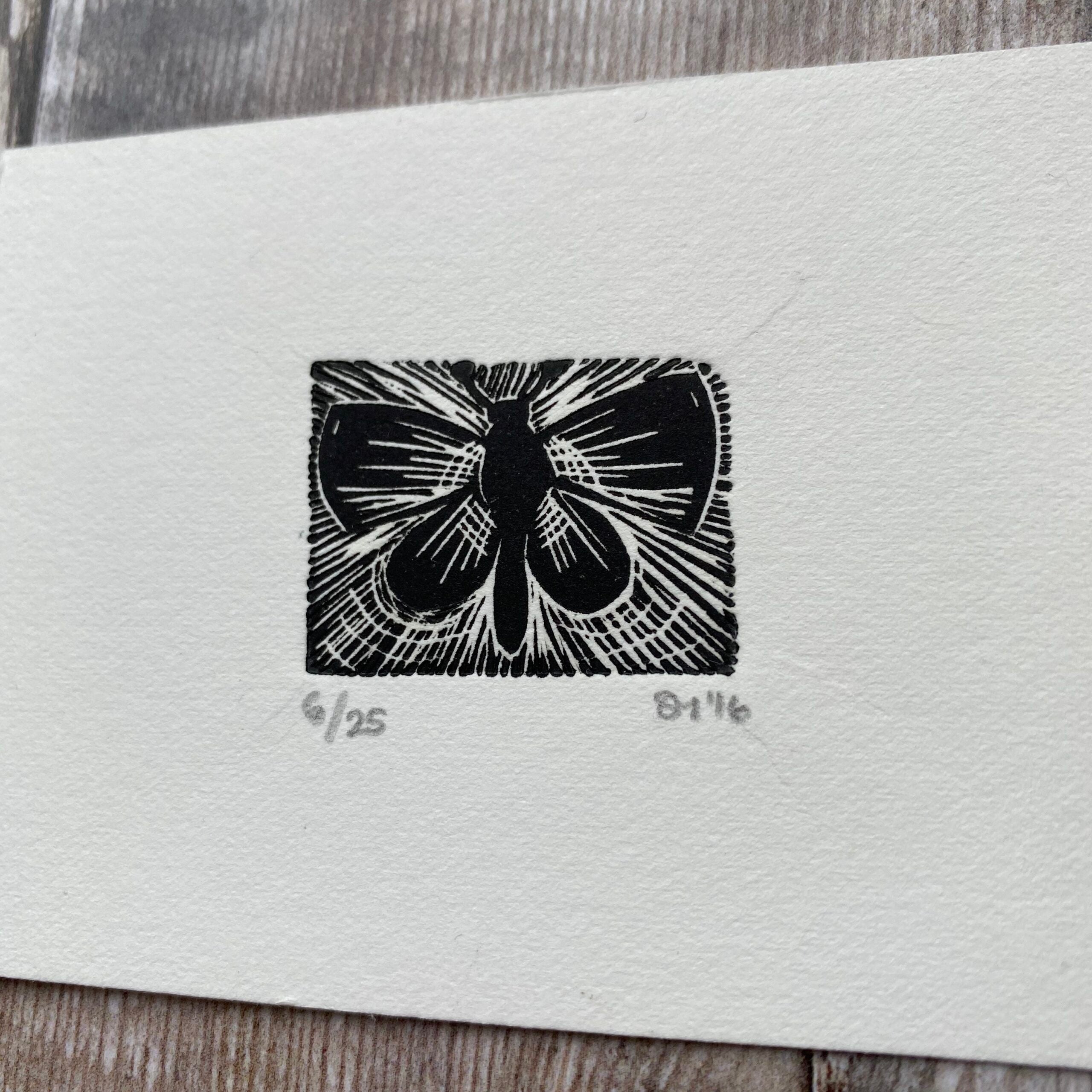 SALE - Mini Butterfly - Original Wood Engraving
