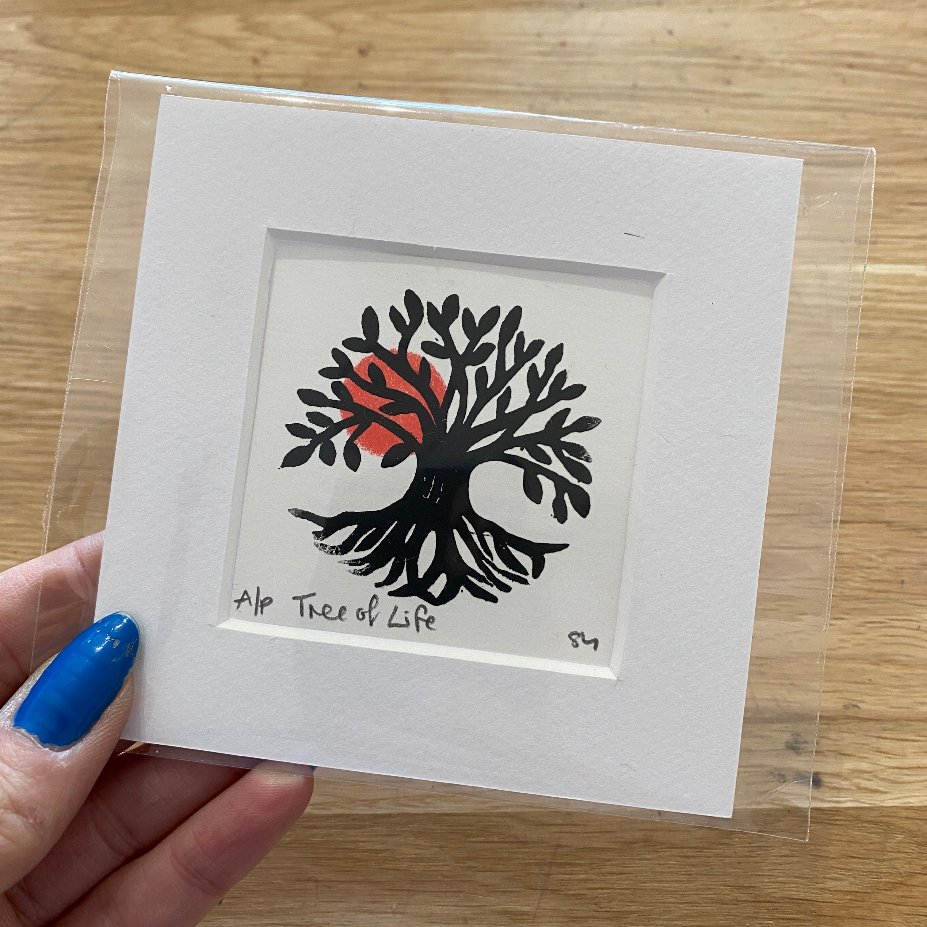 SALE - Tree of Life - Mini Linocut Print (Artist's Proof)